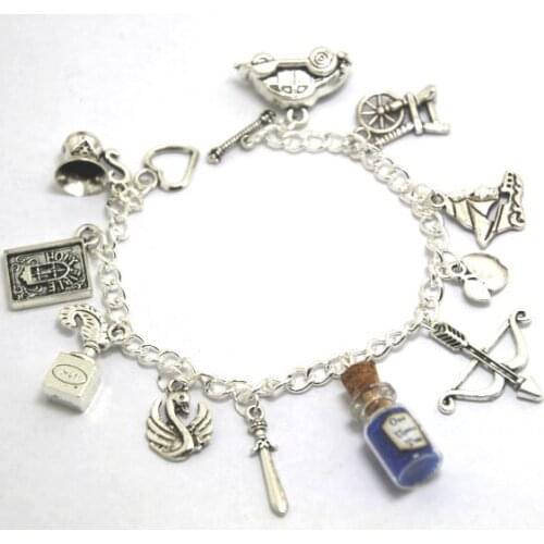 12pcs NEW Once Upon a Time charm bracelets including Once Upon a Time Magic Storybrooke Enchanted Forest Emma charm bracelets