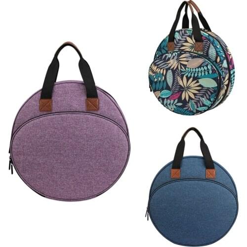 Embroidery Storage Case Crochet Hooks Knitting Round Handbag Knitting Needles Organizer Sewing Tools(Bag Only)