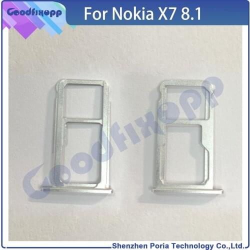 For Nokia X7 8.1 SIM Card And Adaptors Take The Chip Tray Support Cassette-Replacing Housing Repair Parts SD Card Slot