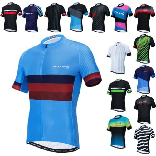 JPOJPO 2021 Cycling Jersey Men Summer Bicycle Tops Pro Team Bike mtb Jersey Racing Sport Cycling Shirt High Quality Blue Black