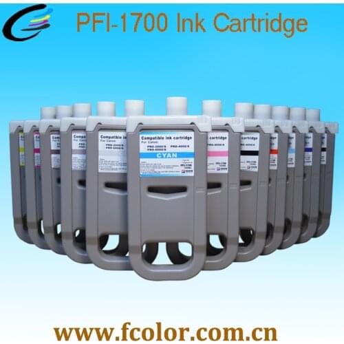 12 Color PFI-1700 PFI1700 Cartridge For Canon Pro-2000 Pro-4000 Pro-6000 Printer Replace Ink Tank 700ml