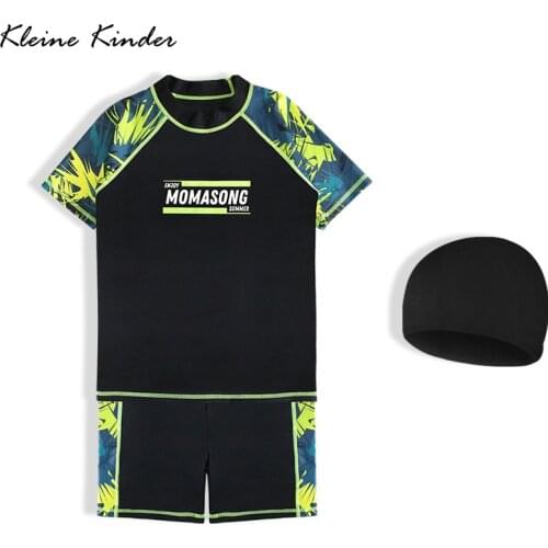 Swimsuit Teenager Boy 3 Pieces Childrens Rash Guard UV Protection Teenagers Bathing Suit Kids Boys Swimwear Beach Surfwear