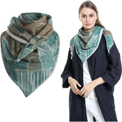 Fashion Scarf Women Fashion Winter Women Printing Button Soft Wrap Casual Warm Scarves Shawls Bib Scarf Шарф Женская @40