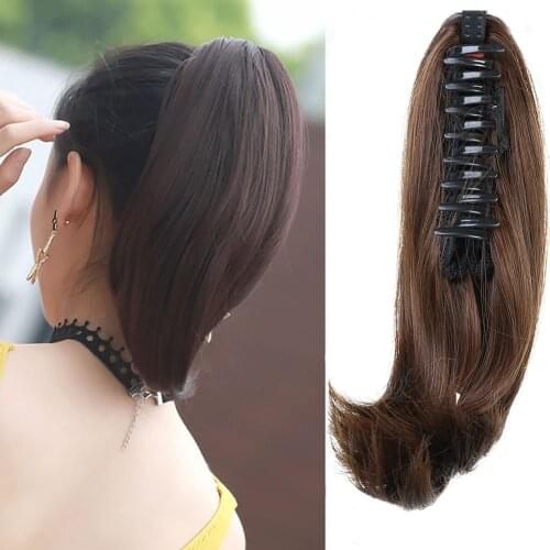 MSTN Synthetic Short Straight Ponytail Extension Clip in Hair Extensions Natural Pony tail Fake Hair Hairpiece