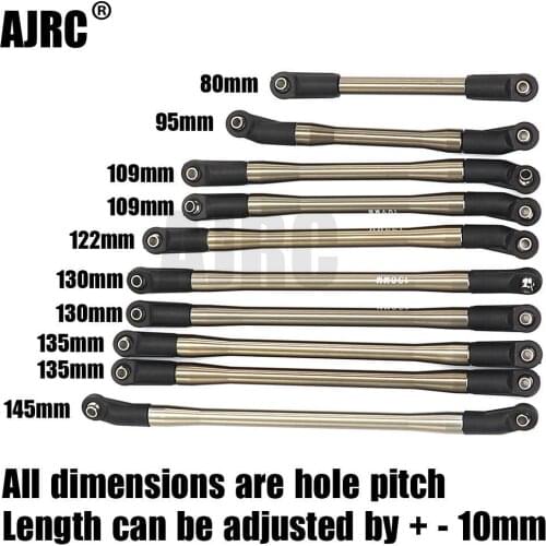 For axial Scx10 Il 90046/90047 313MM wheelbase 10pcs metal rod set remote control car upgrade accessories