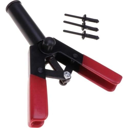 1 Set Mini Manual Riveting Tool Set 1pc Core-Pulling Riveter Machine Puller Hand Tool And 40pcs Ergonomic Design Poly Rivet Set