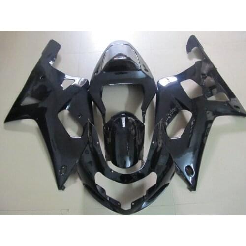 Custom Fairing Kit for SUZUKI GSXR600 750 K1 01 02 03 GSXR600 GSXR750 2001 2002 2003 All gloss black Fairings set+7gifts SF40
