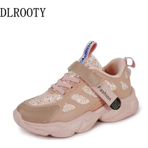 New Sport Children Shoes Kid Boy Girl Sneakers Bling Summer Autumn Net Mesh Breathable Casual Hook & Loop Flat Running Outdoor