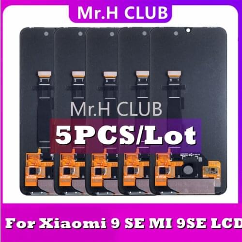 5PCS Original AMOLED LCD For Xiaomi 9 SE MI 9SE 5.97" LCD Display Screen Touch Digitizer Replacement Assembly Parts 100% Tested