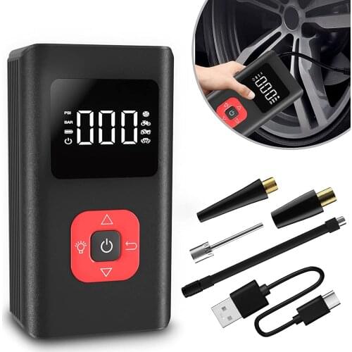 Portable Air Bike Pump Mini Electric Inflator Rechargeable Air Pump Auto Car Inflatable 12v Multi-Function Mini Air Compressor