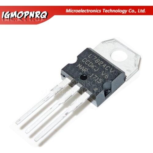 10pcs L7824CV L7824 KA7824 MC7824 Voltage Regulator 15V 1.5A TO-220 new original