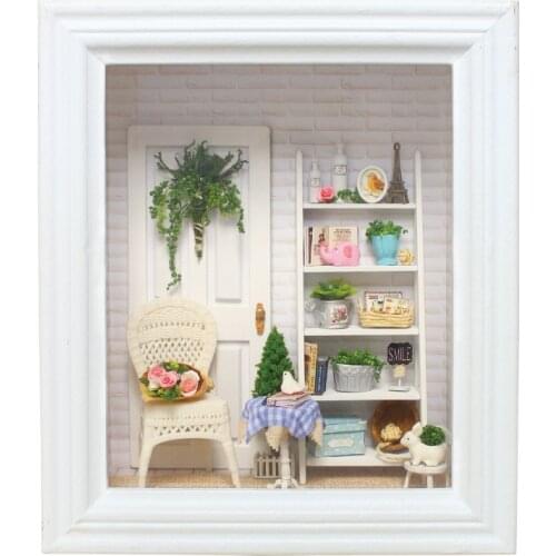 Handmade DIY Toy Adult Photo Frame Furniture Ornaments Simulation Cottage Creative Wall-Mounted Assembly Model Handicraft Toys