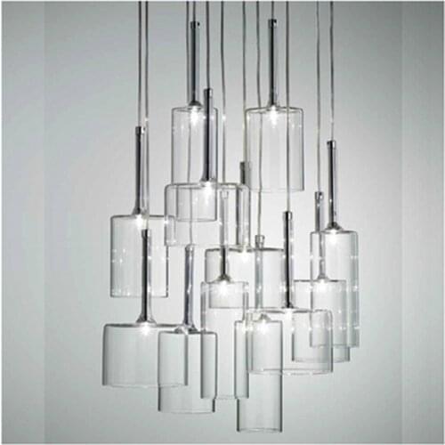 Modern Simple Hanging Lamp indoor G4 Led Glass Pendant Lamp Clear Crystal Glass Bottle pendant lighting for restaurants