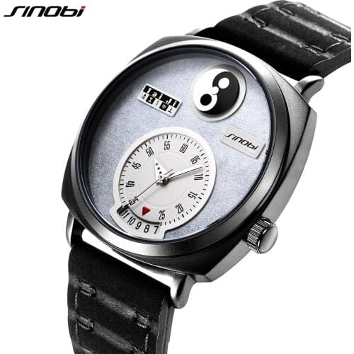 SINOBI Unique Tai Chi Watch Creative Fashion Mens Watch Men Watch Yin And Yang Top Brand Watches Clock reloj hombre kol saati