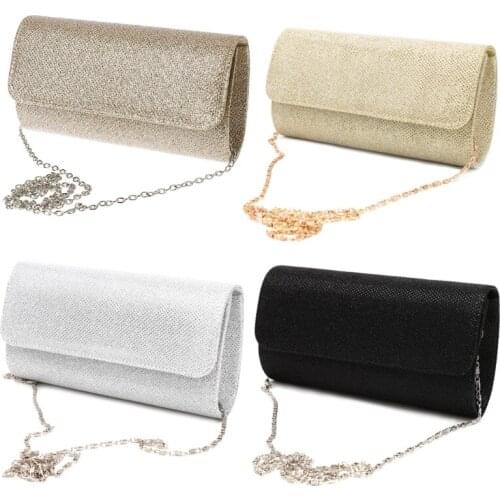 Womens Evening Shoulder Bag Bridal Clutch Party Prom Wedding Envelope Handbag