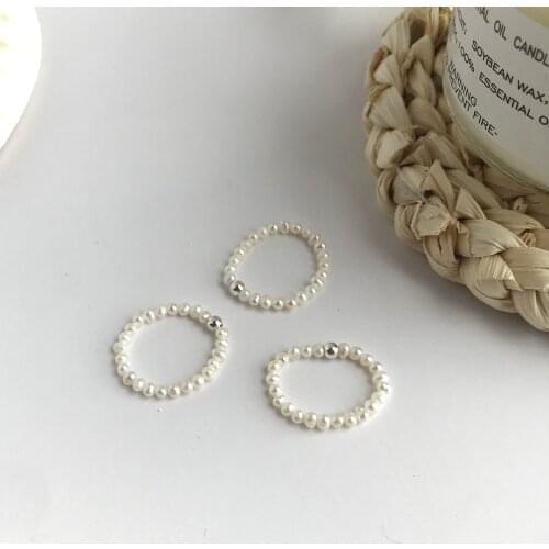 Lily Jewelry Boho Mini Small Pearl Rings for Women Real 925 Sterling Silver for Women Party Gift Freshwater Pearl Jewelry 1pcs