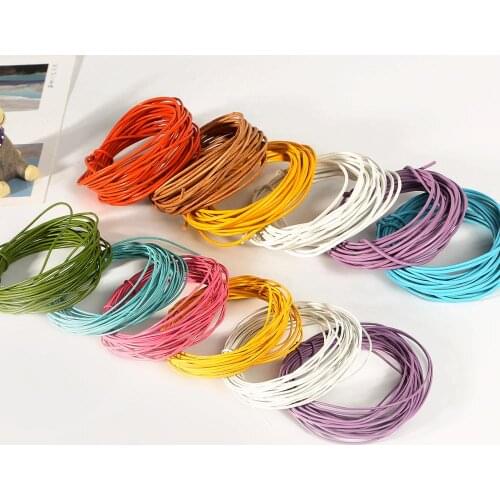 1/1.5/2/3mm 5M Genuine Leather Wire Cords Round Rope String For Jewelry Making Beading Line DIY Bracelet Necklace Accessories