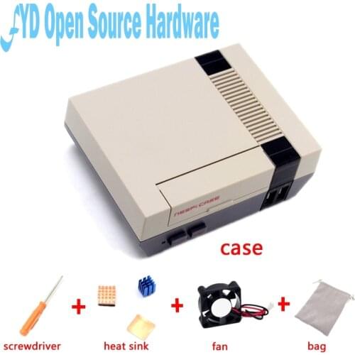 1set Mini NES NESPI CASE Retroflag with Cooling Fan+Heatsink+Flannel bag for Raspberry Pi 3/2/B