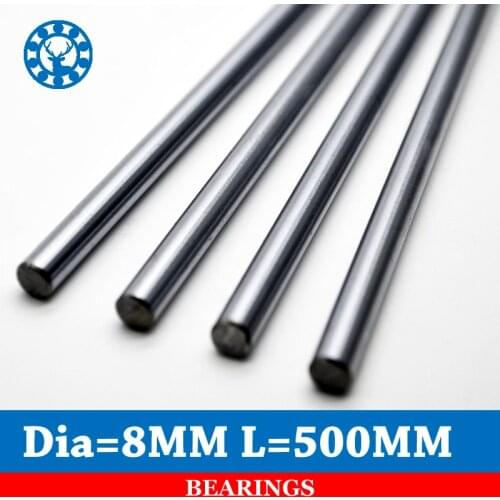 1 pc/lot Cnc 8mm Linear Shaft Chrome OD 8mm L 500mm WCS Round Steel Rod Bar Cylinder Linear Rail