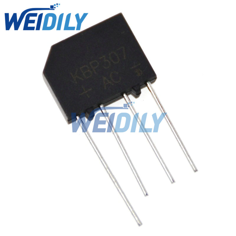 10PCS/Lot KBP307 3A 1000V diode bridge rectifier kbp307 Bridge Rectifier Wholesale