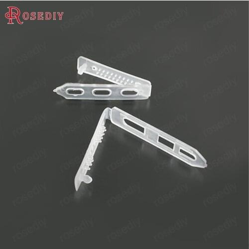 C064)100 pieces 40x8mm 45x9mm White Plastic Clips Hair Clips Diy Jewelry Findings Accessories Wholesale