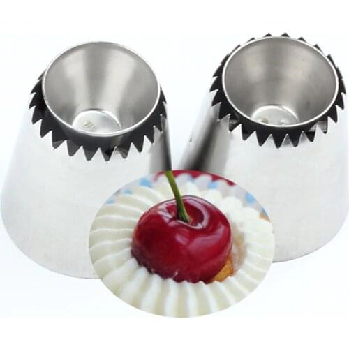 2Pcs Stainless Steel Icing Piping Nozzles Sultan tube Russian Pastry Tips Cupcake Large Icing Piping Nozzle Baking
