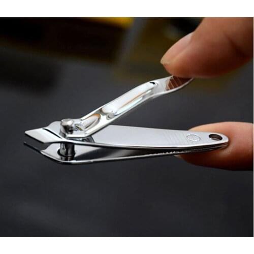 2020 Hot 1 PC Silver Hand Slant Edge Finger Nail Clipper Pedicure Manicure Trimmer Cutter Tool High Quality Nail Art Accessories