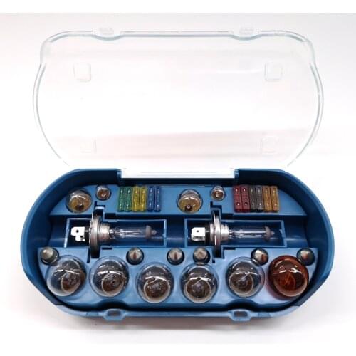 30Pcs Car Halogen Emergency Kit H7 Light Halogen Bulb Fuse Car Kit Spares Replacement Kit Set