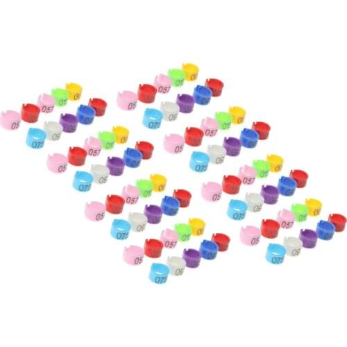 50 Pcs Identification Pigeons Band,Parrot Bird Opening Foot Rings