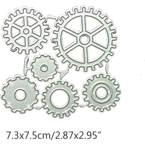 95AA Gearwheel Metal Cutting Dies Stencil DIY Scrapbooking Album Paper Card Template