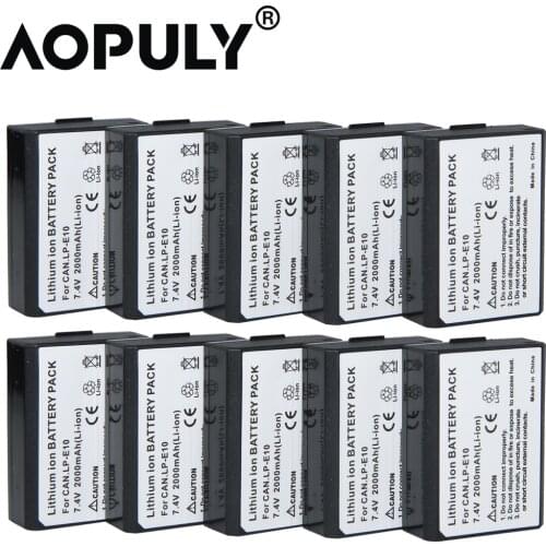 Wholesale 2000mAh LP-E10 Bateria LP E10 LPE10 Camera Battery For Canon EOS 1100D 1200D 1300D Kiss X50 X70 X80 Rebel T3 T5 T6