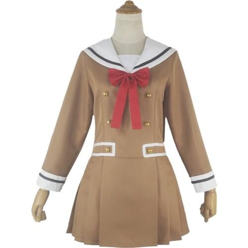 Anime Bang Dream Cosplay Costume Toyama Kasumi/Hanazono Tae Cosplay Costumes Halloween Clothes Women Poppin'party Uniform dress