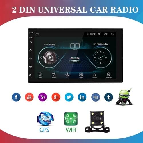2 Din 7'' Car Radio Player Android 8.1 8Core 4G Wifi RDS 64G 32G 16G 2G Monitor Double Recording GPS 2Din Car Multimedia Player