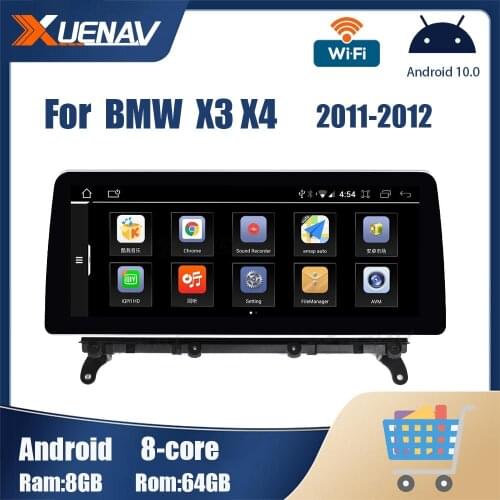 Android Car Radio Multimedia For BMW X3 X4 2011 2012 CIC System 128G GPS Navigation 8 core car Stereo Player Carplay