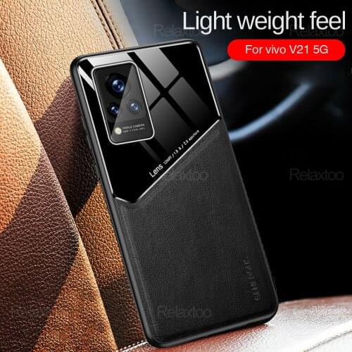 For VIVO V21 4G Or 5G Case Luxury PU Leather Magnetic Holder Back Cover Shell For VI VO V 21 21V 6.44" Phone Cases Coque Fundas
