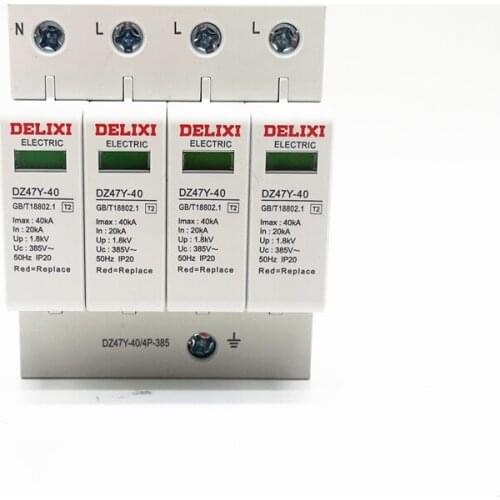 DELIXI Low-voltage Surge Arrestor DZ47Y-40KA 385V 4P Surge Protector