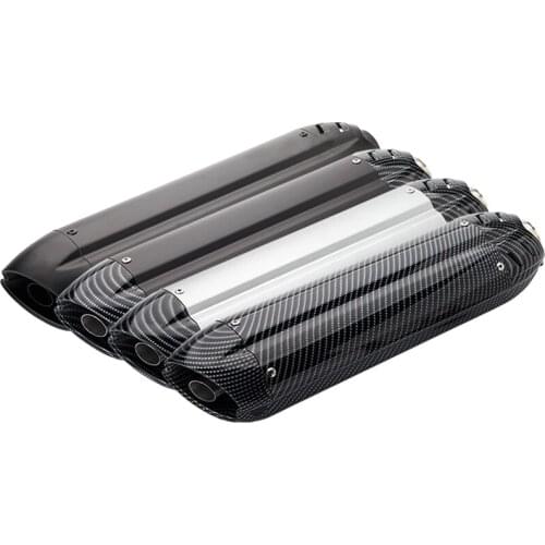 Length 470mm Inlet 51mm Motorcycle Exhaust Muffler End Pipe Escape Moto Universal Motobike Pitbike Scotters Muffler Exhaust Pipe