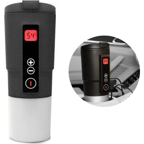 12V 410ml Car Heated Kettles Machine Car Electric Kettles Car Cup Espresso Coffee Maker Milk Pot Water