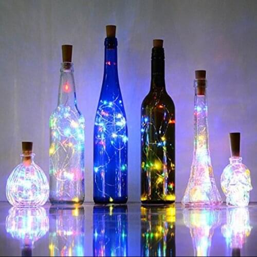2M 20LEDs Copper Wire Fairy Garland Bottle Stopper for Glass Craft LED String Lights Christmas New Year Holiday Decoration