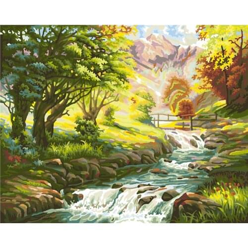 Wonderland Painting By Numbers For Adults Natural Scenery Acrylic Peinture Pair Number Canvas Drawing Diy Landscape Decor Home