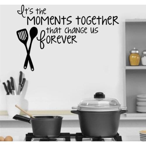 Kitchen Vinyl Wall Sticker Knife And Fork Phrase Decal Restaurant Kitchen Wall Sticker Home Kitchen Fashion Decoration Sticker11