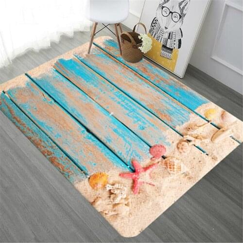 Landscape Area Rug For Bedroom Sea Star Classical Ocean Sea Beach Shell Pattern Carpet Coffee Table Bedside Rugs Hallway Rugs