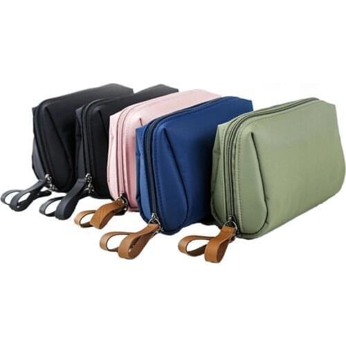 Fashion Makeup Bags For Women Portable Solid Color Cosmetic Bag Waterproof Toiletries Organizer Multifunction Zipper Travel Kits