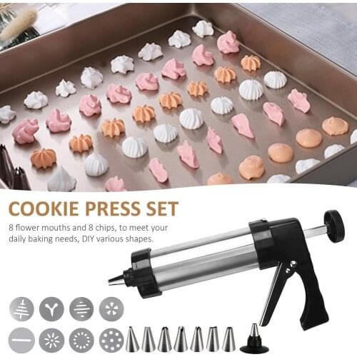 Cookie Press Maker Kit Cookie Press Making Gun Biscuits Cake Mold Biscuit Gun Cookie Press Maker Machine Dessert Decoration Tool