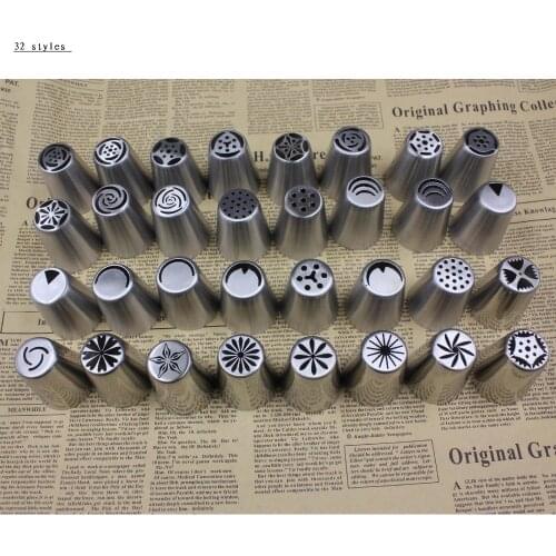 32pcs/lot Russian Tulip Nozzle Perfect For Cake Cupcake Decorating Icing Piping Nozzles russian rose nozzles tips cooking tools