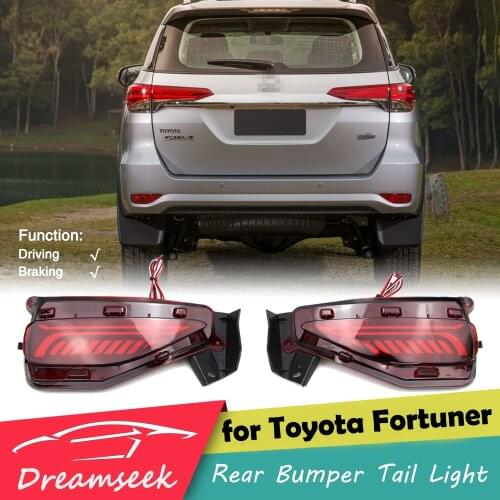 LED Reflector Rear Bumper Tail Light for Toyota Fortuner SW4 2015 2016 2017 2018 2019 2020 Driving Stop Brake Lamp