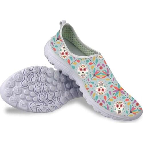 Skull 3D Print Women Hoes Adult Funny Paris Party Luxury Women Shoes Sandalias Hombre Girls Boat Shoes Customized Images