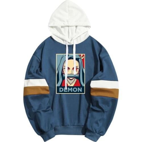 Spring Summer Anime Demon Slayer Costume Tanjiro Nezuko Hoodies Harajuku Hip Hop Kisatsutai Breathable Pullover Sweatshirt
