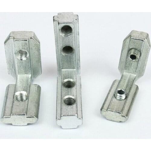 Wkooa T Slot Interior Joint Angle Bracket for Aluminum Profile Extrusion 30x30 Slot 8mm With Screw Free Connect Parts