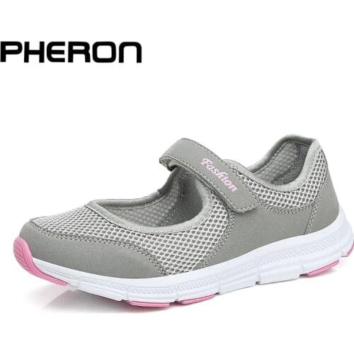 Summer Breathable Women Sneakers Healthy Walking Mary Jane Shoes Sporty Mesh Sport Running Mother Gift Light Flats 35-42 Size